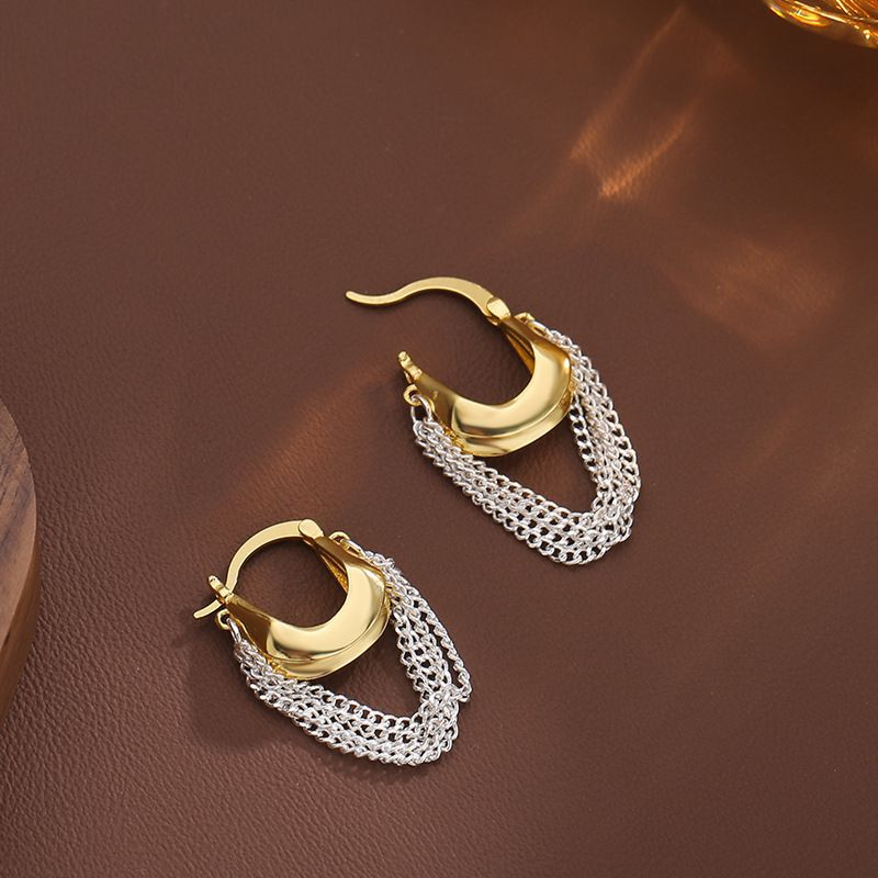 Серьги конго медь с напылением золотом 1J12087CJJ