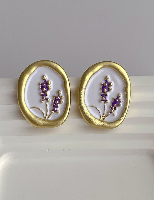 Серьги-пусеты «Лавандовое поле» Z51223