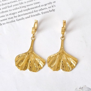 Висячие серьги Листья Гинкго CJD65738