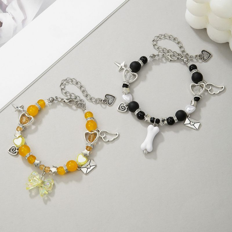 Парные браслеты звездная пыль с кристальными акцентами