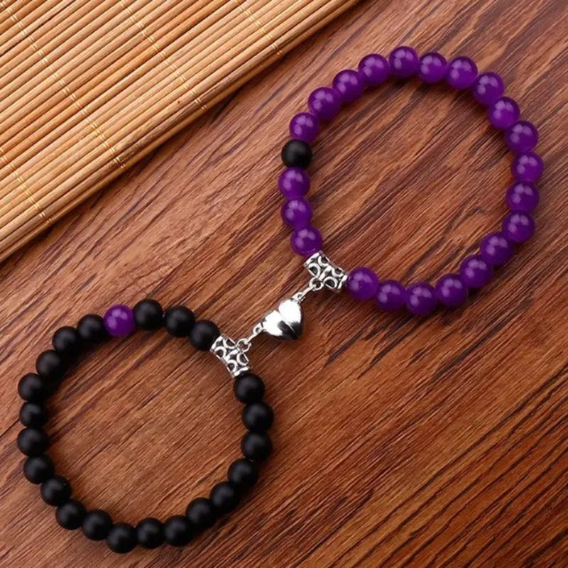 Парные браслеты звездная пыль с кристальными акцентами