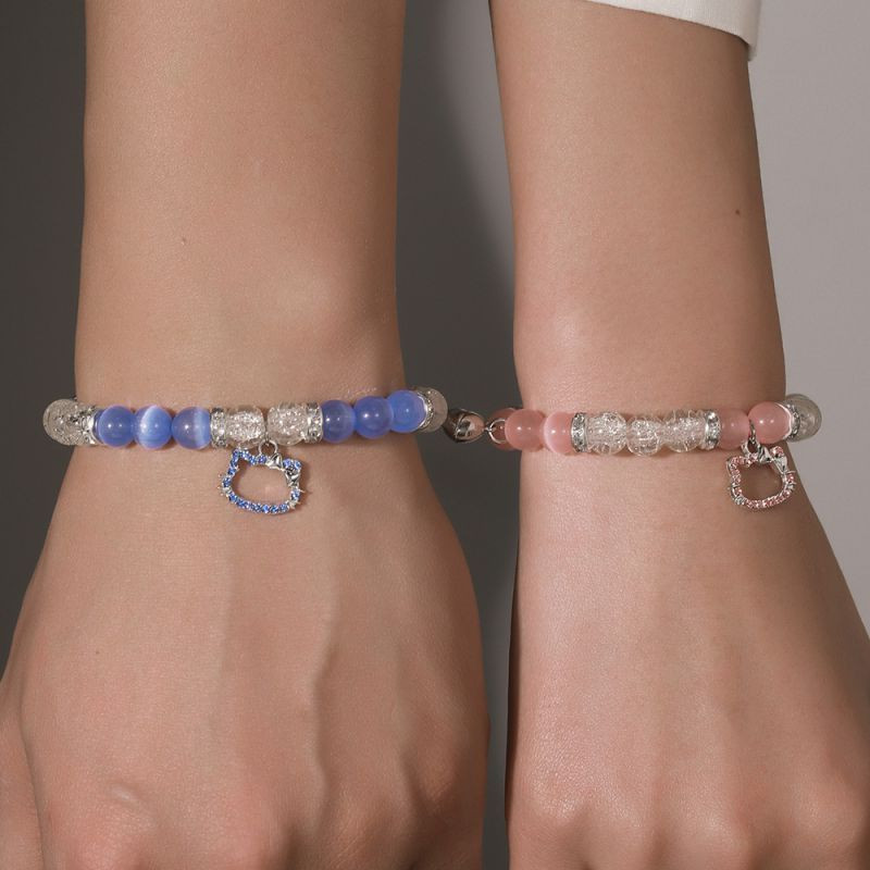 Парные браслеты звездная пыль с кристальными акцентами