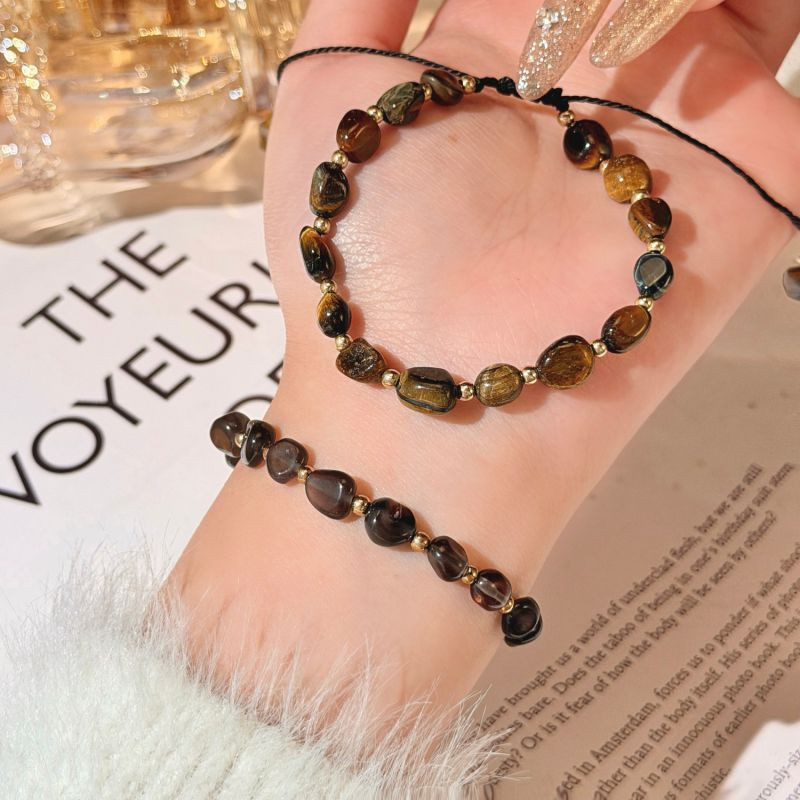 Браслет из прозрачных бусин с цветами CJT11356