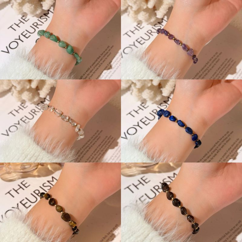 Браслет из прозрачных бусин с цветами CJT11356