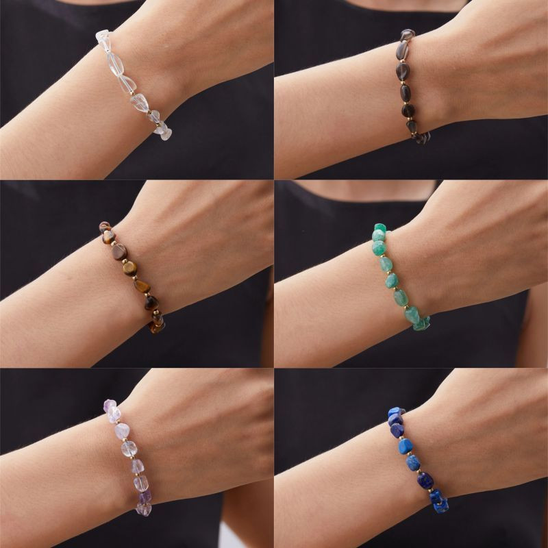 Браслет из прозрачных бусин с цветами CJT11356