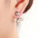 Серьги-пусеты Снежинка с жемчужными каплями 1J11572CJJ