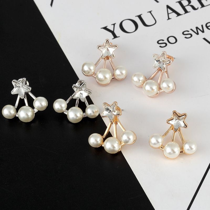 Серьги ювелирный сплав со стразами снежинка J11572CJJ Серьги ювелирный сплав со стразами снежинка J11572CJJ