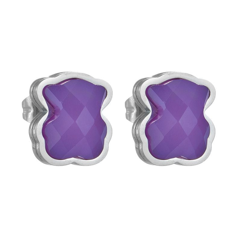 Стальные серьги из стали с мишкой CJJ26236 Стальные серьги из стали с мишкой CJJ26236