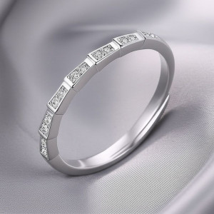 Кольцо-змея с дорожкой фианитов и разомкнутой формой 1J11974CJJ Кольцо-змея с дорожкой фианитов и разомкнутой формой 1J11974CJJ