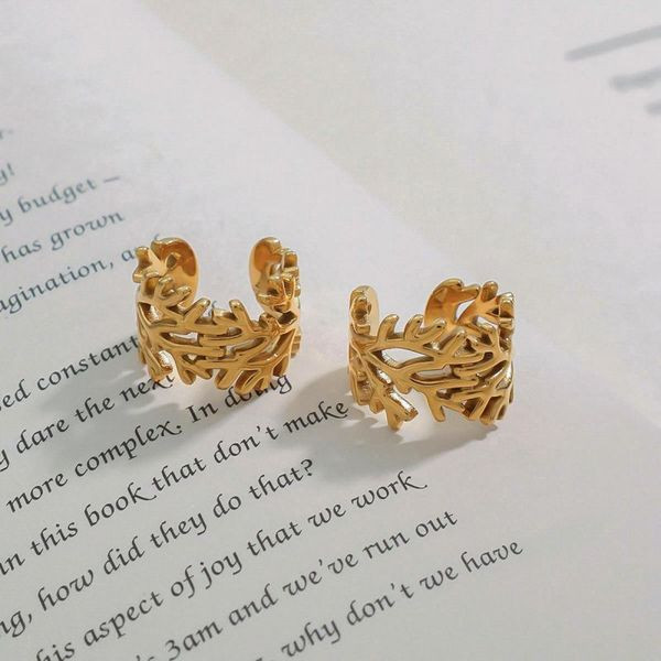 Серьги-кольца широкие с ажурным плетением CJL40910