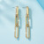 Серьги-подвески из крупных золотистых звеньев N70309