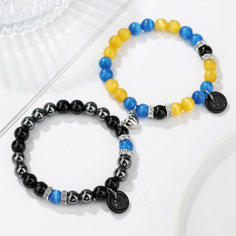 Парные браслеты супергеройский союз с яркими бусинами