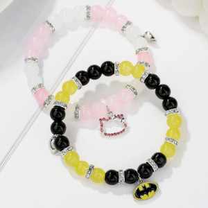 Парные браслеты супергеройский союз с яркими бусинами