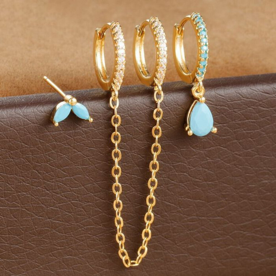 Ювелирный комплект серег CJJ13508 Ювелирный комплект серег CJJ13508