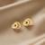 Золотые серьги из титановой стали с римским камнем CJZ21737