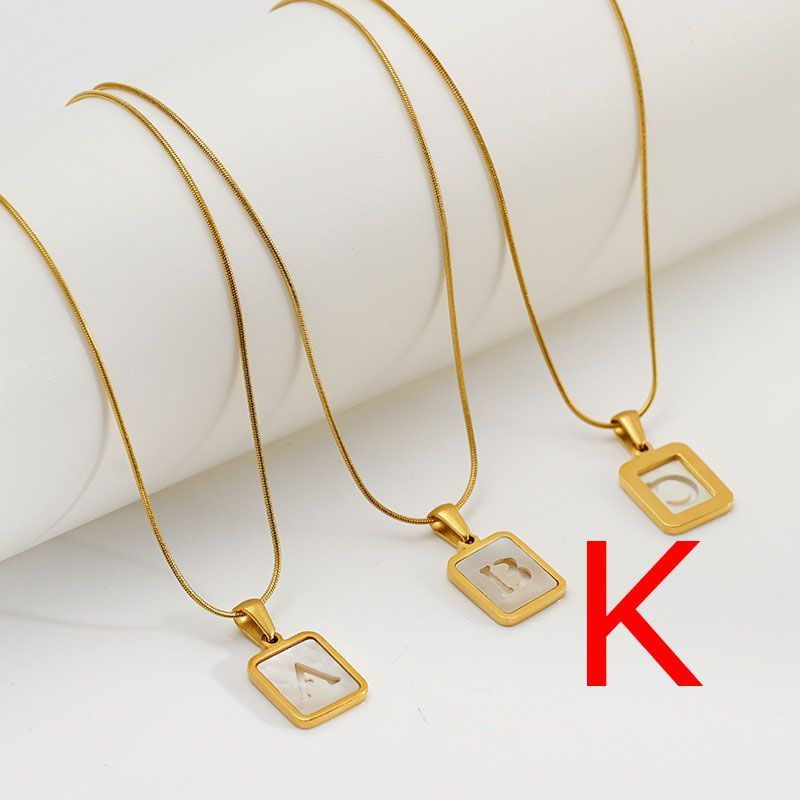 Колье из титановой стали с буквой A ASUZ56247