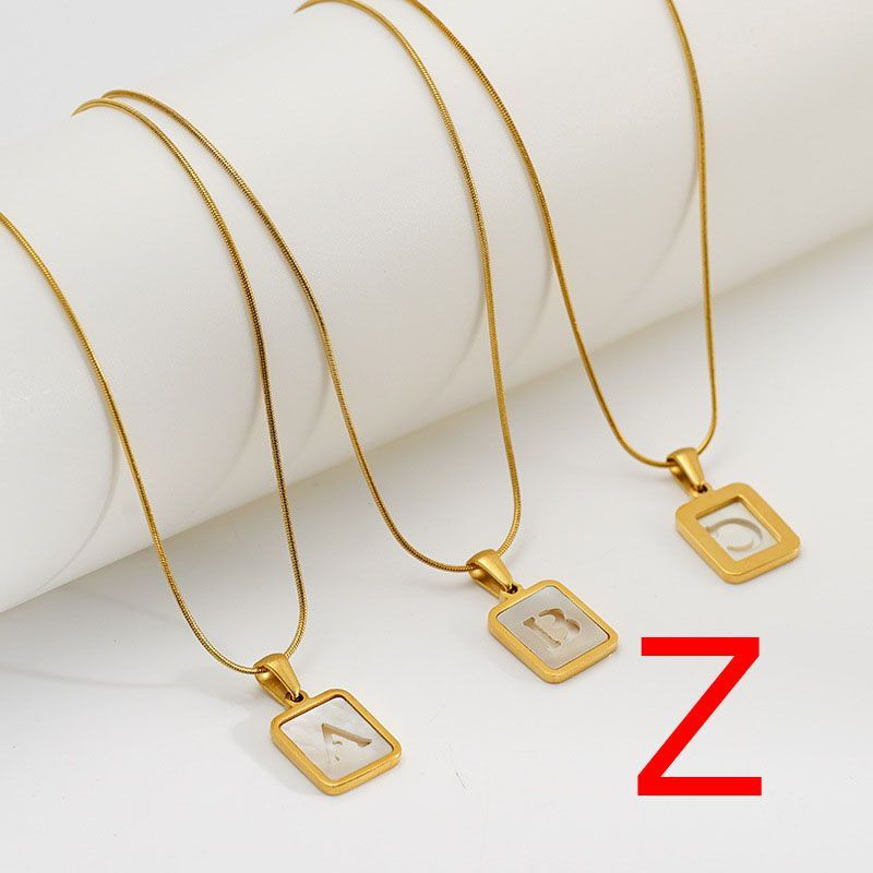 Колье из титановой стали с буквой A ASUZ56247