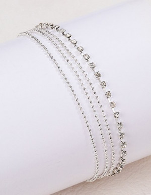 Набор браслетов на ногу из тонких цепей Z08121 Набор браслетов на ногу из тонких цепей Z08121