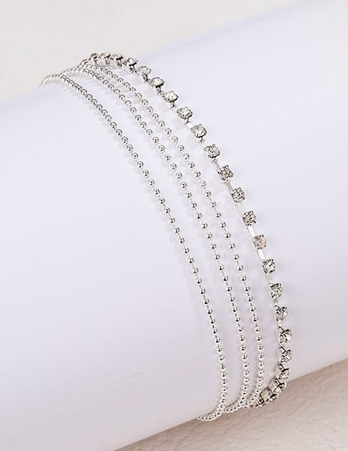 Набор браслетов на ногу из тонких цепей Z08121