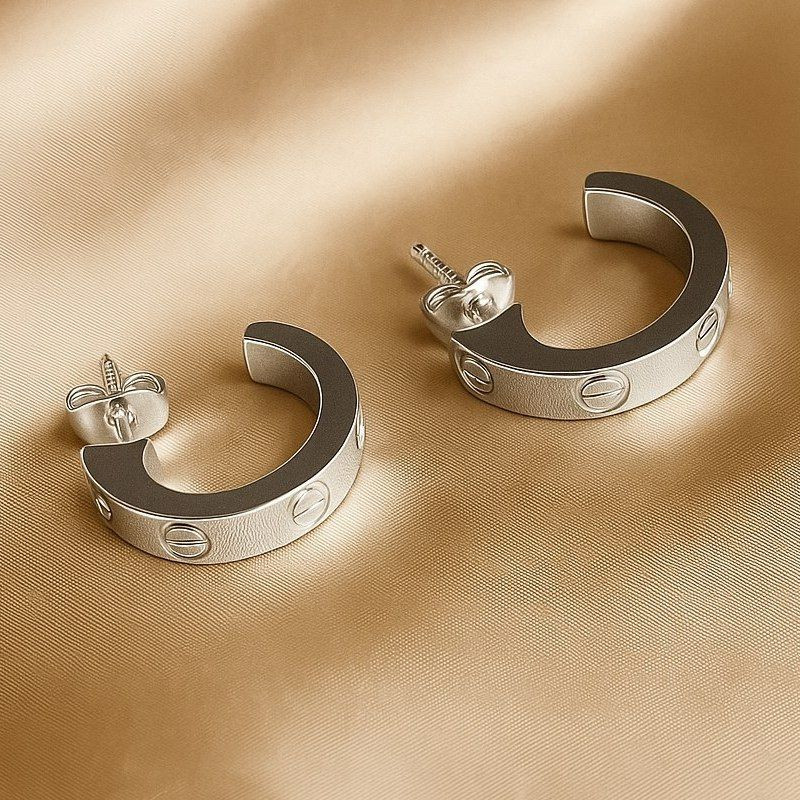 Серьги-полукольца с гравировкой 1J12046CJJ