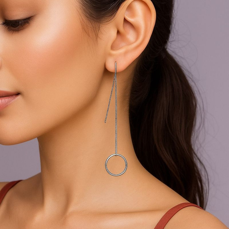 Серьги висячие ювелирный сплав 1J12100CJJ Серьги висячие ювелирный сплав 1J12100CJJ