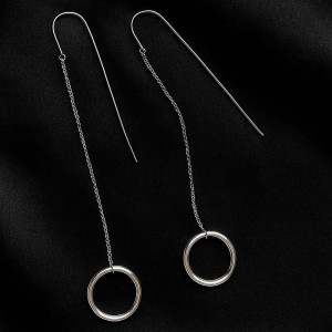 Серьги висячие ювелирный сплав 1J12100CJJ Серьги висячие ювелирный сплав 1J12100CJJ