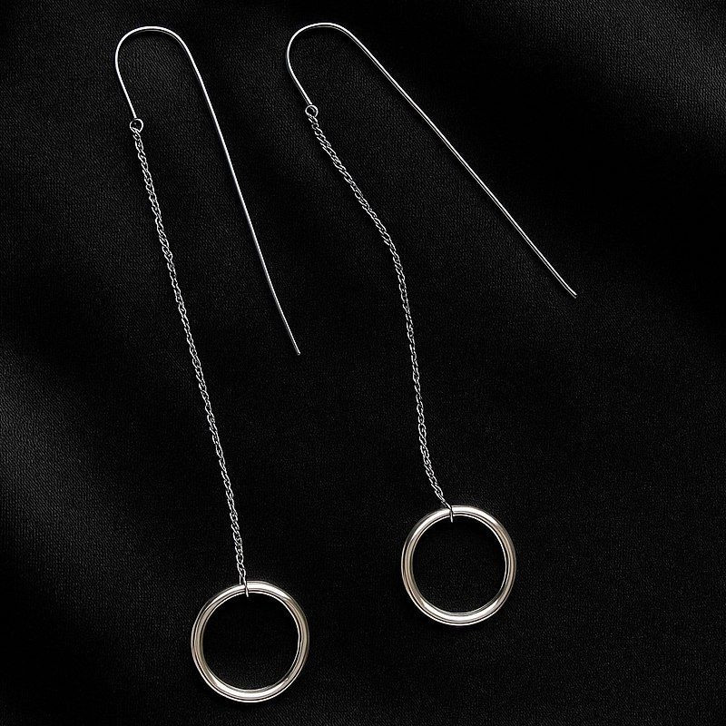 Длинные серьги-протяжки с кольцами 1J12100CJJ