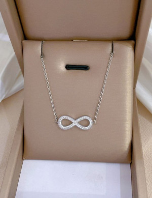 Цепочка с подвеской в форме знака бесконечности с кристаллами U76800 Цепочка с подвеской в форме знака бесконечности с кристаллами U76800