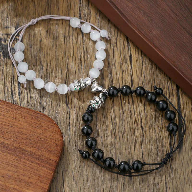 Парные браслеты хранители нежности с фигурными вставками Парные браслеты хранители нежности с фигурными вставками