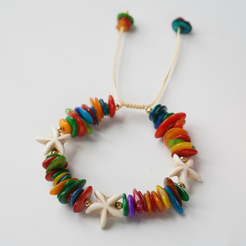 Браслет из ярких камней со снежинкой CJN44987