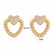 Витые серьги-сердца с кристальной вставкой CJL20467