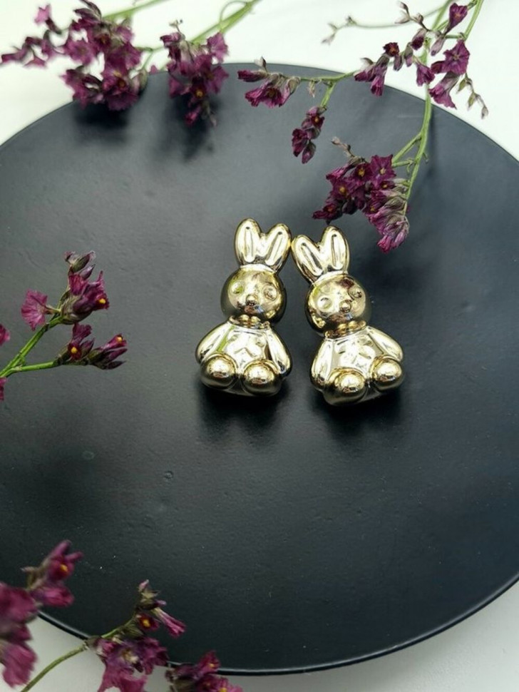 Серьги ccb пластик кролики J10056CJJ Серьги ccb пластик кролики J10056CJJ
