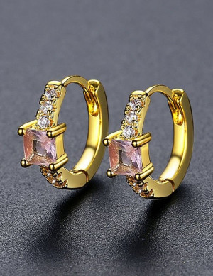 Золотистые конго с розовым кристаллом Z30598 Золотистые конго с розовым кристаллом Z30598