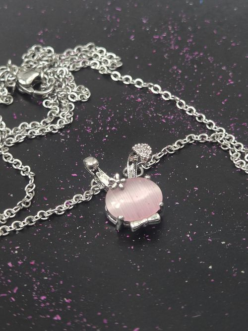 Очаровательная Цепочка с кулоном в форме розового зайчика J10968CJJ