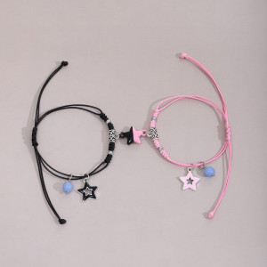 Парные браслеты небесные искры на тонком шнурке