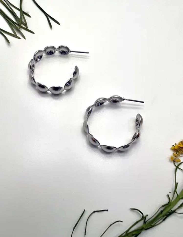 Серьги ювелирный сплав кольцо J10057CJJ