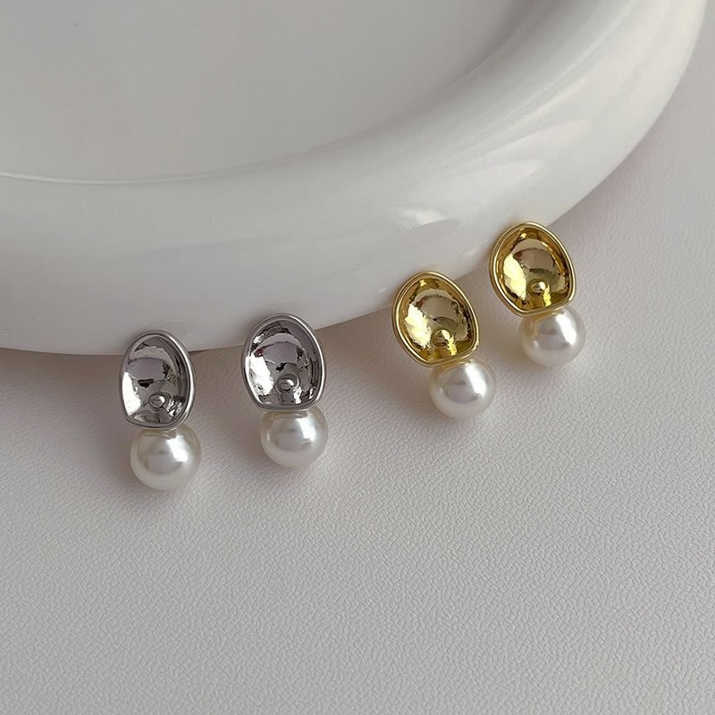 Серьги-пусеты «Чаши» с жемчугом M86929