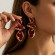 Винтажные серьги с цветком и сердцем ASUZ49575