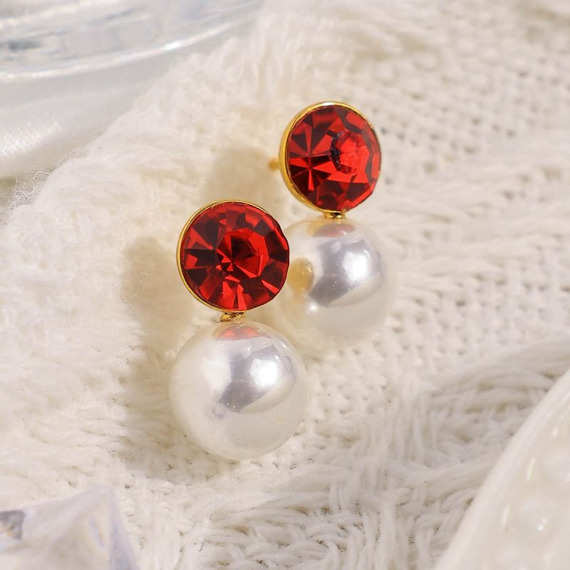 Серьги Висячие Кристаллы и Жемчуг CJR71195