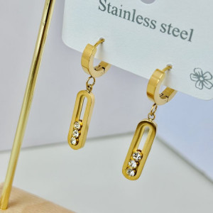 Серьги из стали с напылением золотом J11467CJJ Серьги из стали с напылением золотом J11467CJJ