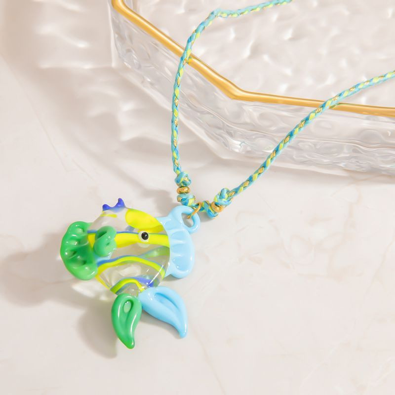 Яркая цепочка с кулоном рыбка на выбор CJL24191