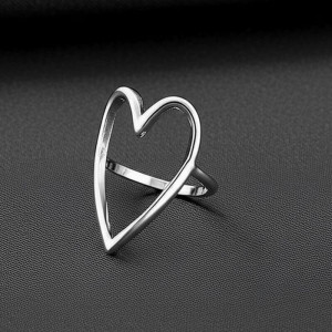 Кольцо в форме контурного сердца G09789MSK