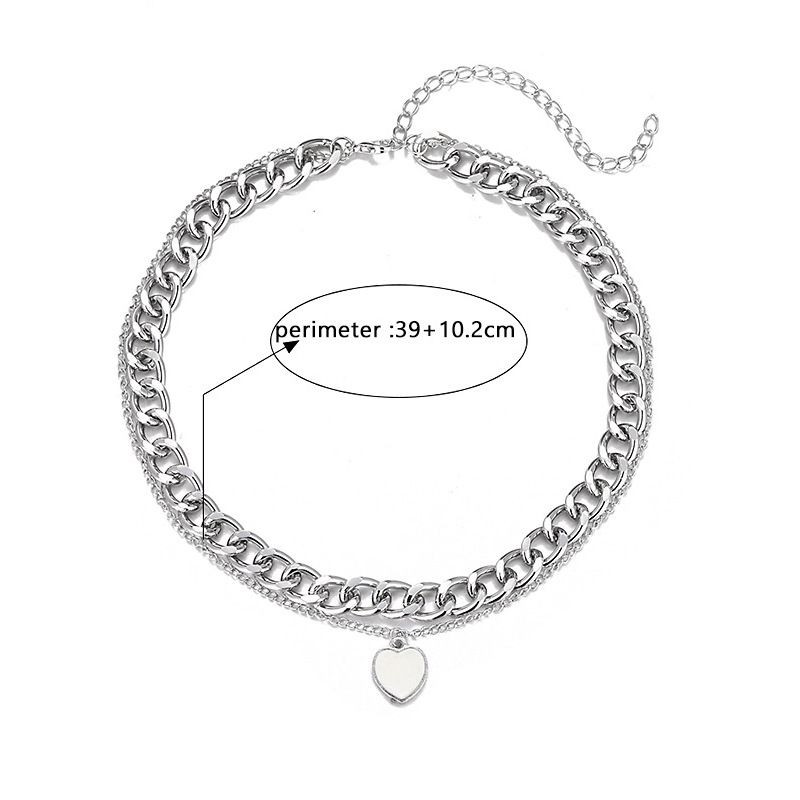 Цепочка медицинская сталь кулон сердце 1J12270CJJ