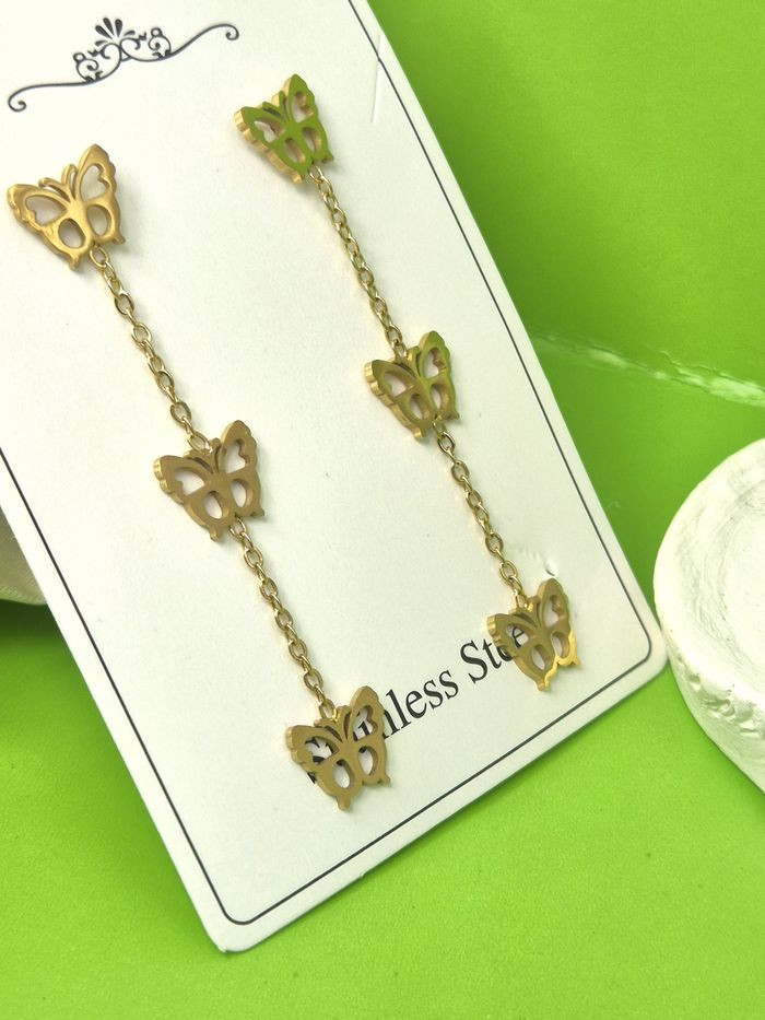 Серьги медицинская сталь с напылением золотом J10349(CJJ) Серьги медицинская сталь с напылением золотом J10349(CJJ)