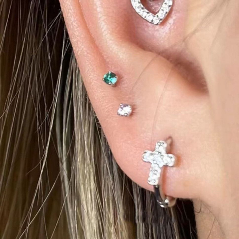 Серьги-конго с подвесками в форме крестов CJH90881