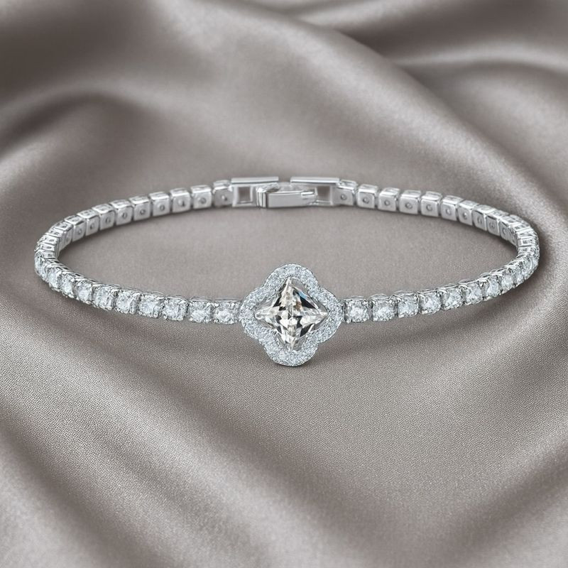 Браслет медь циркон напыление платиной 1J12501CJJ