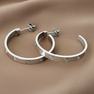 Тонкие серьги-полукольца 1J12050CJJ