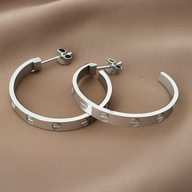 Тонкие серьги-полукольца 1J12050CJJ