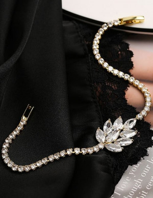 Браслет-дорожка с декором в виде пера Z38278 Браслет-дорожка с декором в виде пера Z38278