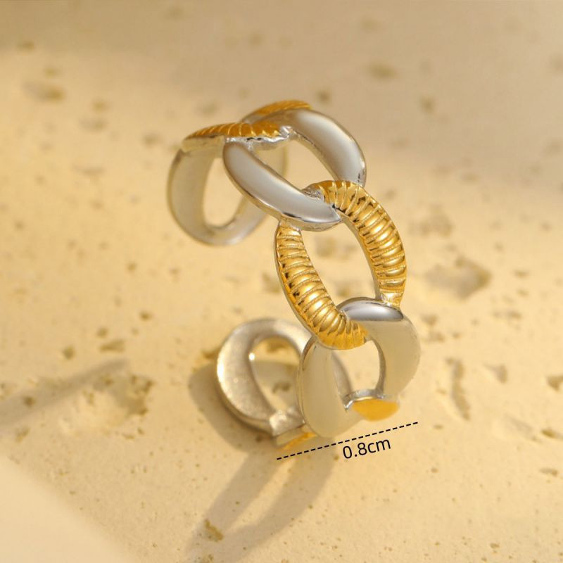 Разомкнутое кольцо из стали с волнообразным краем CJL83487